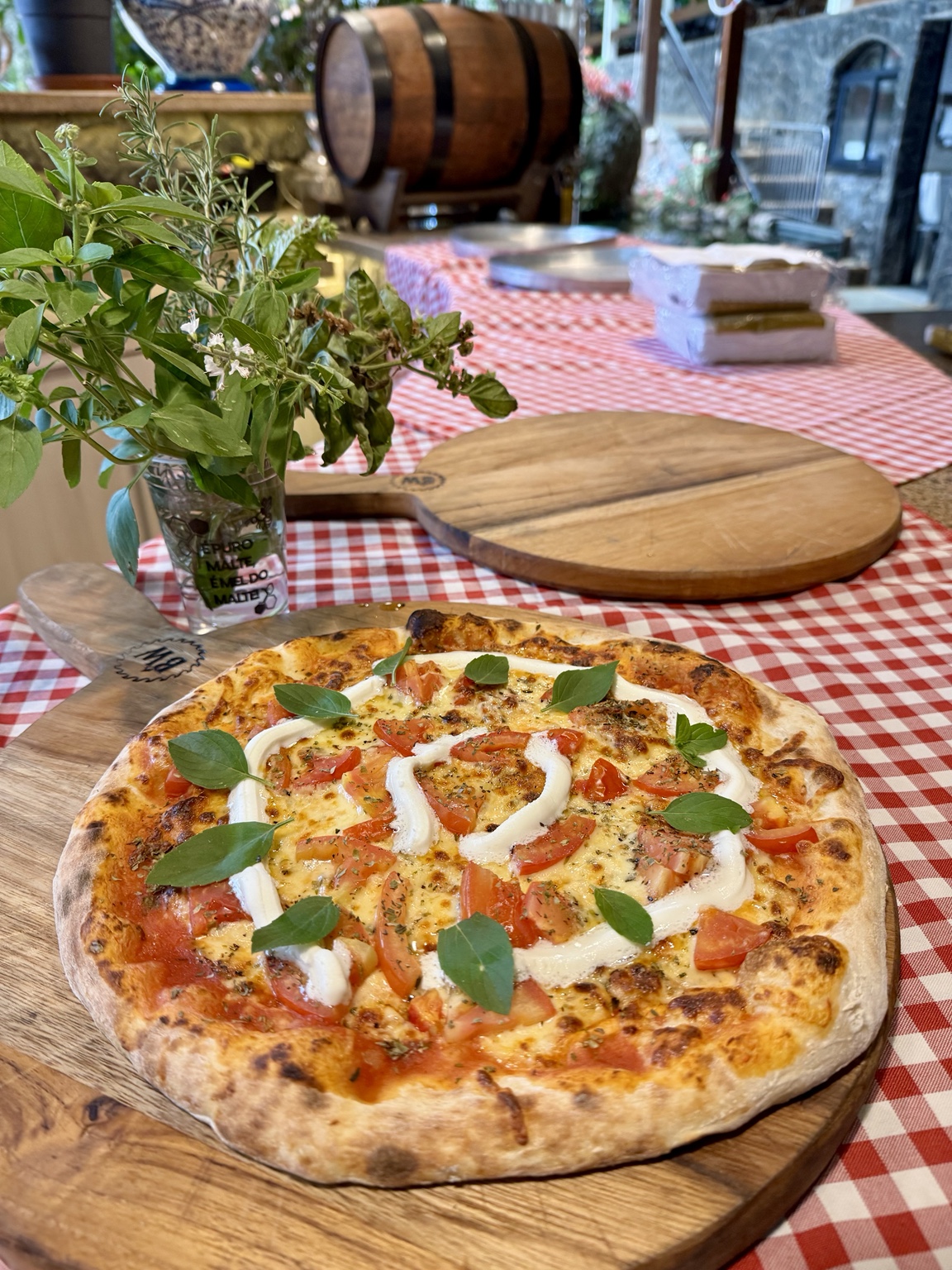 Pizza Margherita artesanal